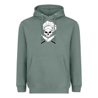 Sage chef skull and crossbones knives halloween Heavyweight Hoodie - linhVisuals