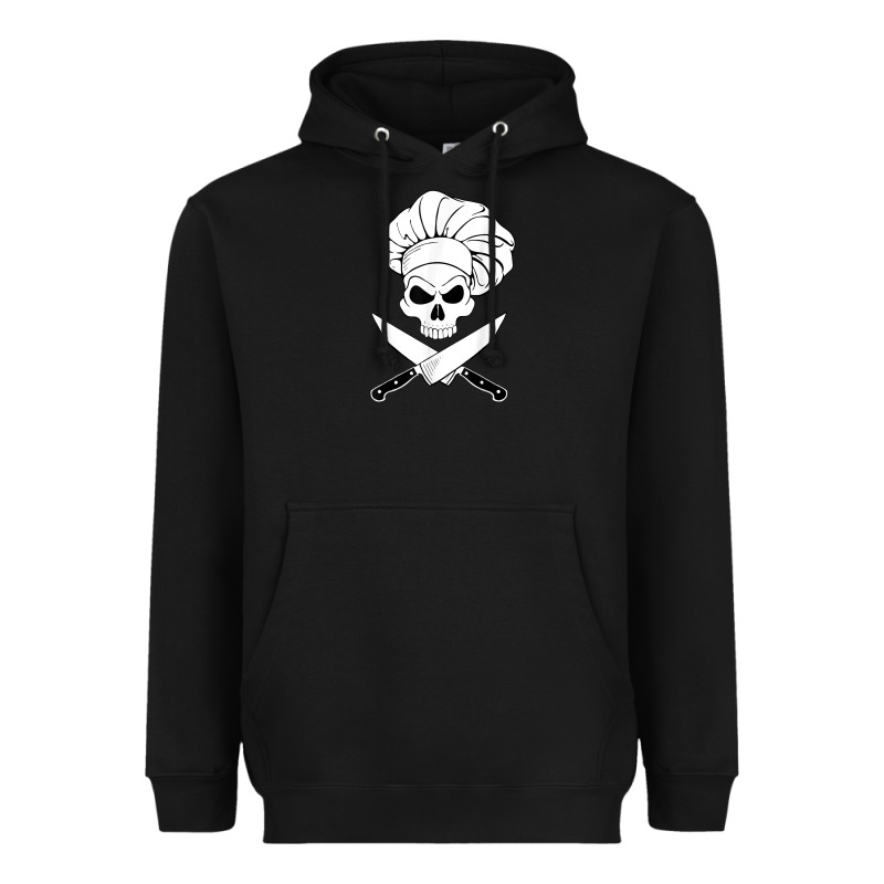 Chef Skull And Crossbones Knives Halloween Heavyweight Hoodie by linhVisuals | Teevron