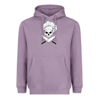 Lavender chef skull and crossbones knives halloween Heavyweight Hoodie - linhVisuals