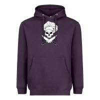 Plum chef skull and crossbones knives halloween Heavyweight Hoodie - linhVisuals