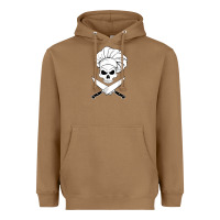 Toasted Coconut chef skull and crossbones knives halloween Heavyweight Hoodie - linhVisuals