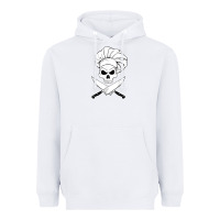 White chef skull and crossbones knives halloween Heavyweight Hoodie - linhVisuals