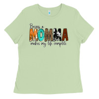 Matcha Being a Momma Makes My Life Complete Ladies Tee - CowCowDesign