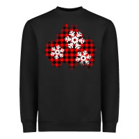 Black Christmas snowflakes patch Heavyweight Sweatshirt - AdoDesignShop