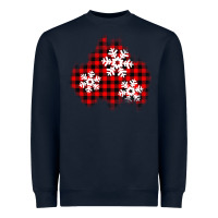 Navy Christmas snowflakes patch Heavyweight Sweatshirt - AdoDesignShop