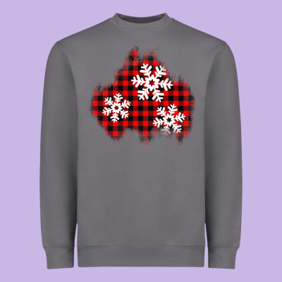 Christmas Snowflakes Patch Heavyweight Sweatshirt Designed By Adodesignshop