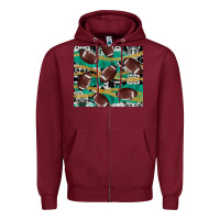 Burgundy western football Zipper Hoodie - AdoDesignShop