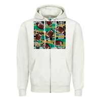 Oatmeal Heather western football Zipper Hoodie - AdoDesignShop