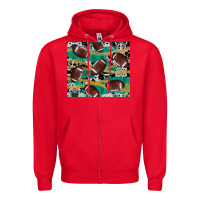 Red western football Zipper Hoodie - AdoDesignShop