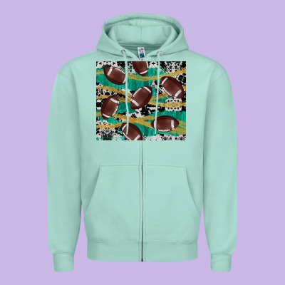 Western Football Zipper Hoodie Designed By Adodesignshop