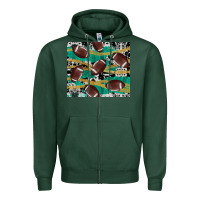 Sports Green western football Zipper Hoodie - AdoDesignShop