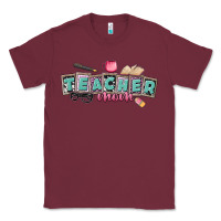 Burgundy teacher mom Classic Tee - CowGirlArtShop