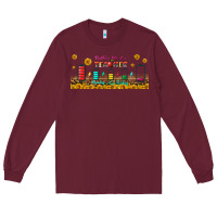 Burgundy battery life of a teacher libbey glass Long Sleeve Tee - BundleAndBundleShop