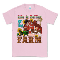 Bubblegum Pink western life is better on the farm Classic Tee - Artiststas