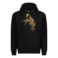 Black Brown Bear Cub Premium Hoodie - LillyAllenDesigns