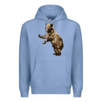 Colony Blue Brown Bear Cub Premium Hoodie - LillyAllenDesigns