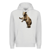 Dove Grey Brown Bear Cub Premium Hoodie - LillyAllenDesigns