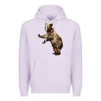 Lilac Brown Bear Cub Premium Hoodie - LillyAllenDesigns