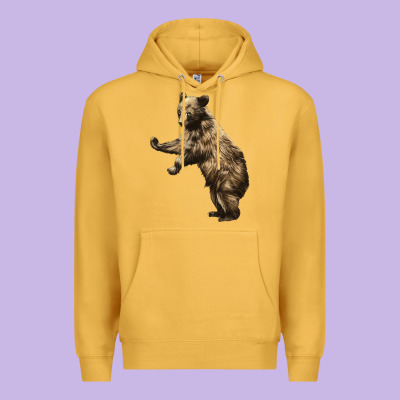 Brown Bear Cub Premium Hoodie Designed By Lillyallendesigns