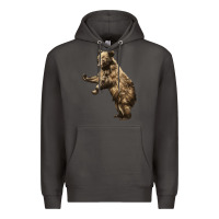 Smoke Brown Bear Cub Premium Hoodie - LillyAllenDesigns