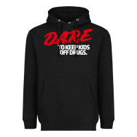 Black d.a.r.e Heavyweight Hoodie - linhVisuals