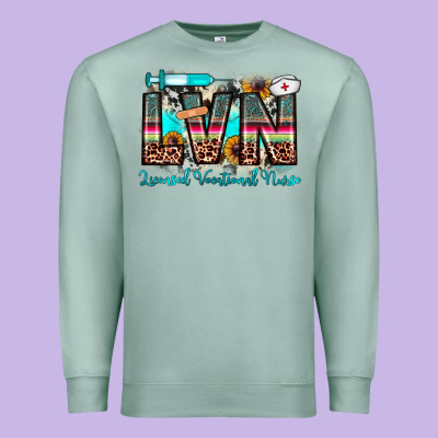 Lvn Licensed Vocational Nurse Premium Sweatshirt Designed By Jahusdesignshop