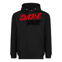 Black d.a.r.e Heavyweight Hoodie - linhVisuals