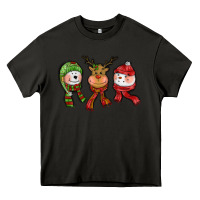 Asphalt christmas reindeer polar bear snowman Heavy Core Tee - CowGirlArtShop
