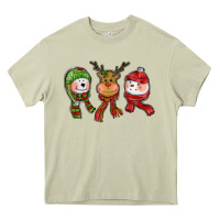 Mossy christmas reindeer polar bear snowman Heavy Core Tee - CowGirlArtShop