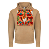 Vintage Camel bull skull cactus seamless pattern Vintage Hoodie - BundleAndBundleShop