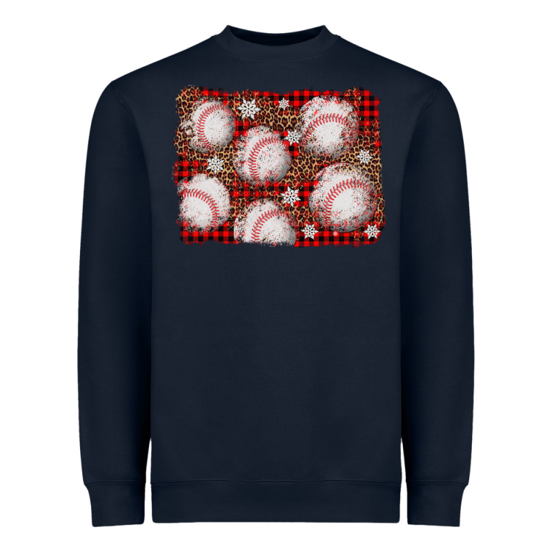 Baseball Christmas Background Heavyweight Sweatshirt by AdoDesignShop | Teevron