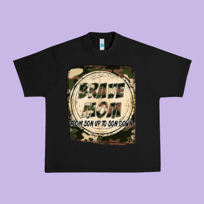 Brave Mom From Son Up To Son Down Mother's Day Urban Heavy Tee Designed By Fadigitalartstudio