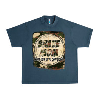 Midnight Navy Brave mom from son up to son down Mother's Day Urban Heavy Tee - FaDigitalArtStudio