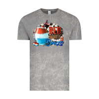 Cloud Rock Red White  Booze With Cowhide Background Vintage Tee - Jasminsmagicworld
