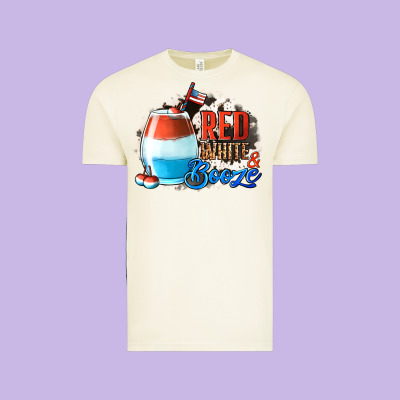 Red White  Booze With Cowhide Background Vintage Tee Designed By Jasminsmagicworld