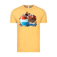 Vintage Mustard Red White  Booze With Cowhide Background Vintage Tee - Jasminsmagicworld