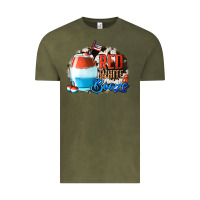 Vintage Olive Red White  Booze With Cowhide Background Vintage Tee - Jasminsmagicworld