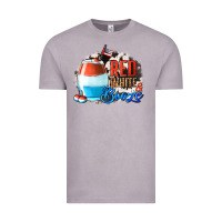 Vintage Zinc Red White  Booze With Cowhide Background Vintage Tee - Jasminsmagicworld