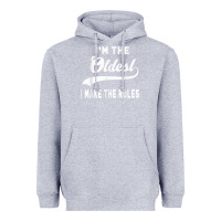 Heather Grey im the oldest i make the rules siblings family Heavyweight Hoodie - linhVisuals