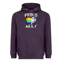 Plum proud ally lgbt rainbow heart gay pride month Heavyweight Hoodie - linhVisuals