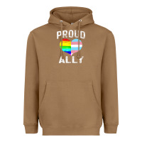 Toasted Coconut proud ally lgbt rainbow heart gay pride month Heavyweight Hoodie - linhVisuals