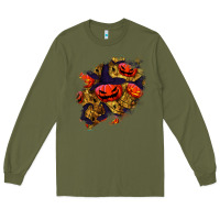 Army Green halloween pumpkin patch  2 Long Sleeve Tee - BundleAndBundleShop