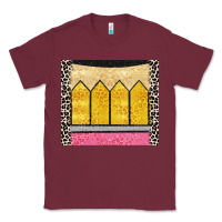 Burgundy glitter pencil Classic Tee - CowGirlArtShop