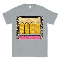 Heather Grey glitter pencil Classic Tee - CowGirlArtShop