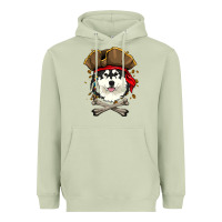 Matcha alaskan malamute pirate dog halloween Heavyweight Hoodie - linhVisuals