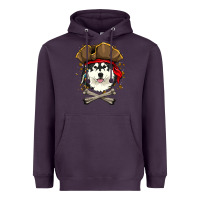 Plum alaskan malamute pirate dog halloween Heavyweight Hoodie - linhVisuals