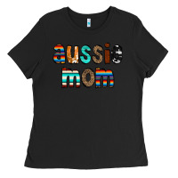 Black Aussie mom Ladies Tee - CowCowDesign