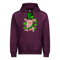 Mauve Wine st. patrick's day lucky baby pig Urban Hoodie - RanaPortraitStore