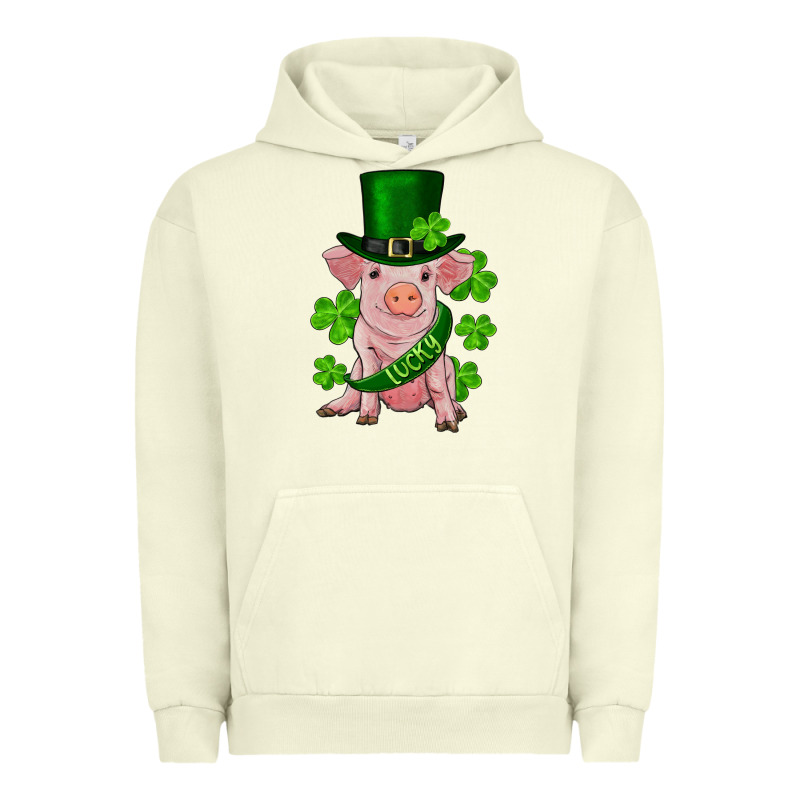 St. Patrick's Day Lucky Baby Pig Urban Hoodie by RanaPortraitStore | Teevron