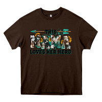 Chocolate Brown this mama loves her herd goats Heavy Core Tee - Jasminsmagicworld